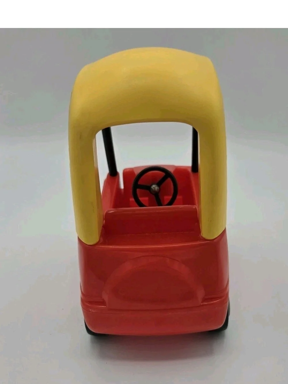 Little Tikes Dollhouse Cozy Coupe Miniature Vintage Red Yellow Mini Doll Car 6”